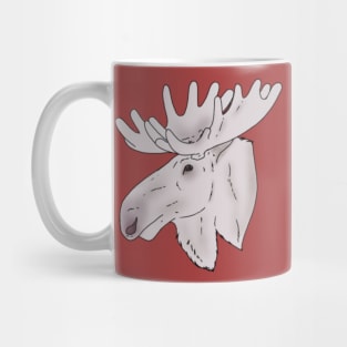 Albino Moose Head Mug